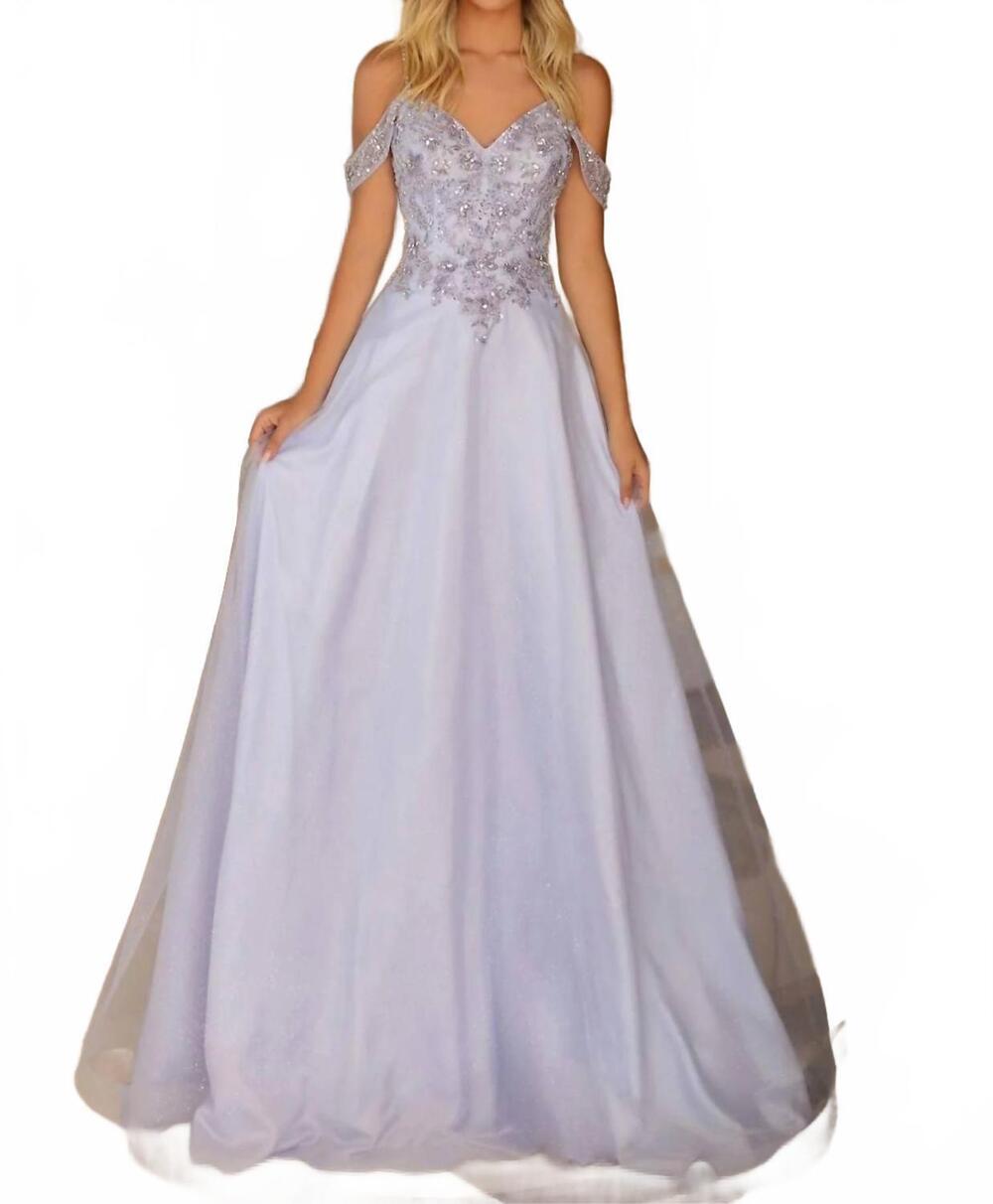 NEW CLARISSE chiffon a-line dress in lilac